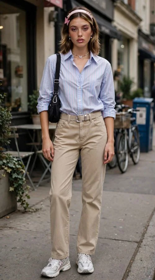 Button-Down Shirt and Trousers