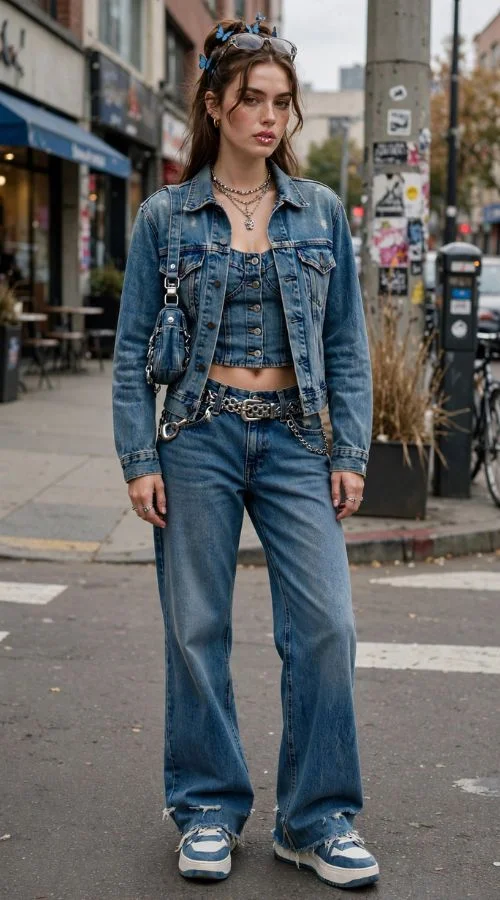Denim-on-Denim Look 