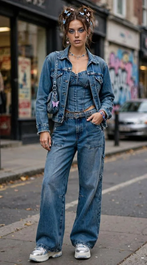 Denim-on-Denim Outfit