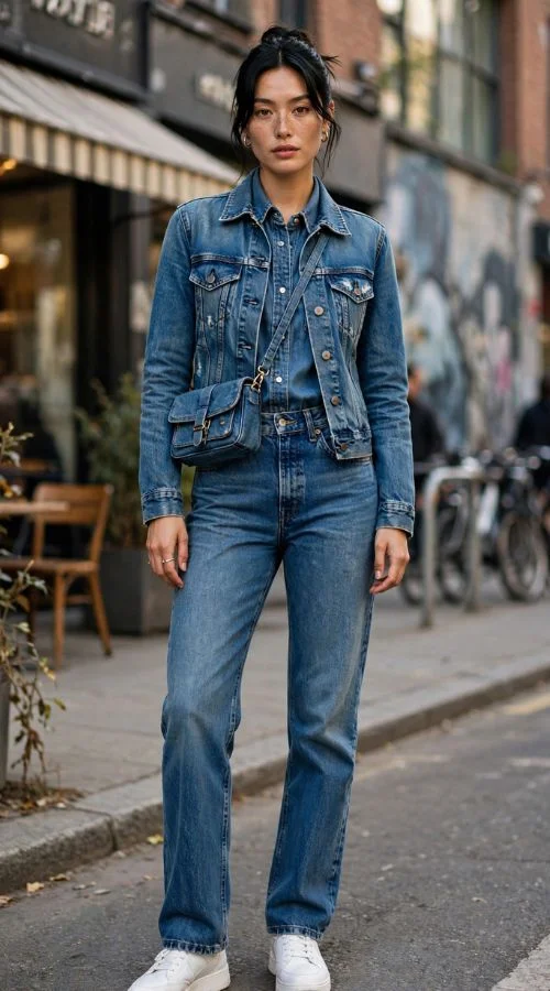 Denim-on-Denim Outfit