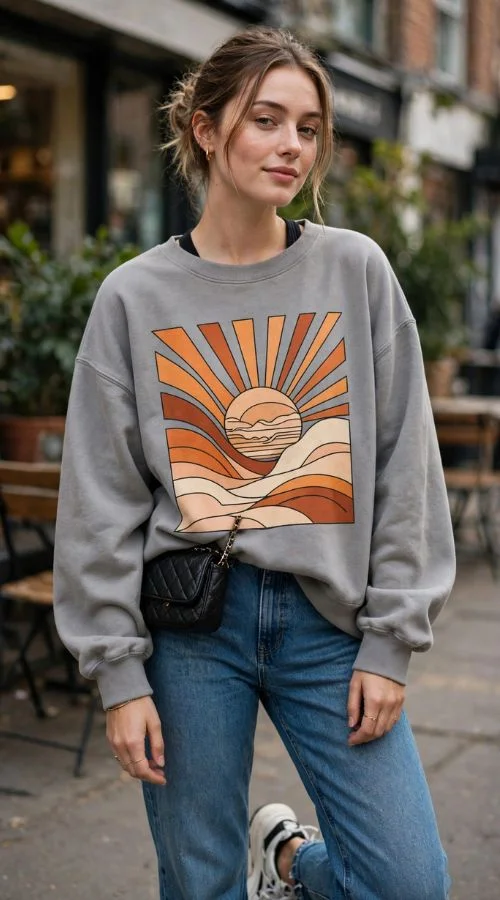 Oversized Graphic Sweatshirt 