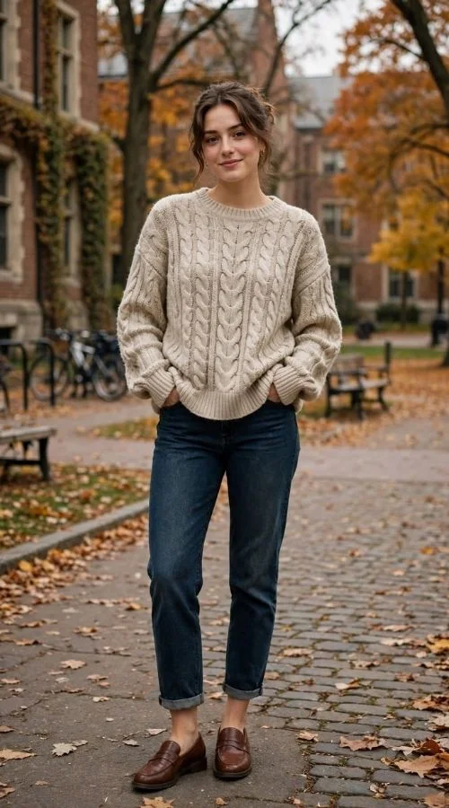 Sweater With Ankle Jeans
