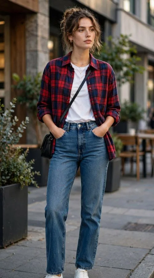 Plaid Shirt and Denim