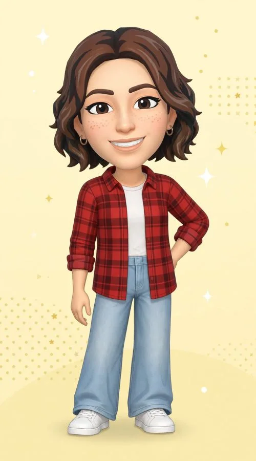 Plaid Shirt and Jeans  